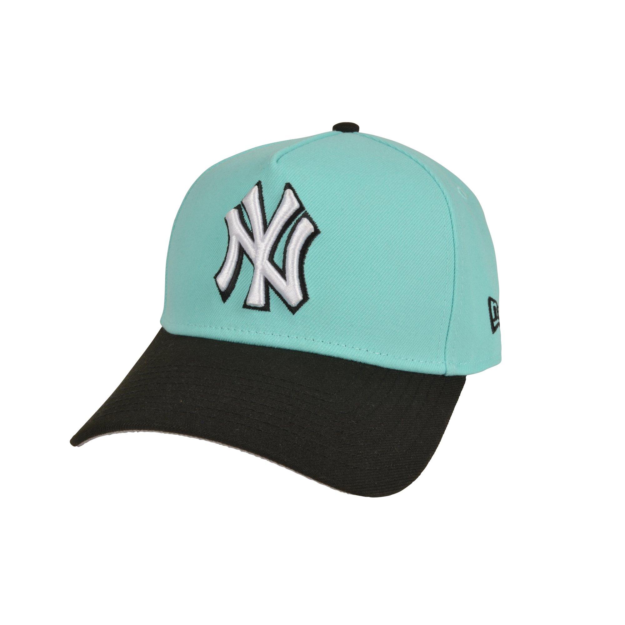 New Era New York Yankees 9FORTY A-Frame Snapback Hat - Teal/Black - TEAL/BLACK